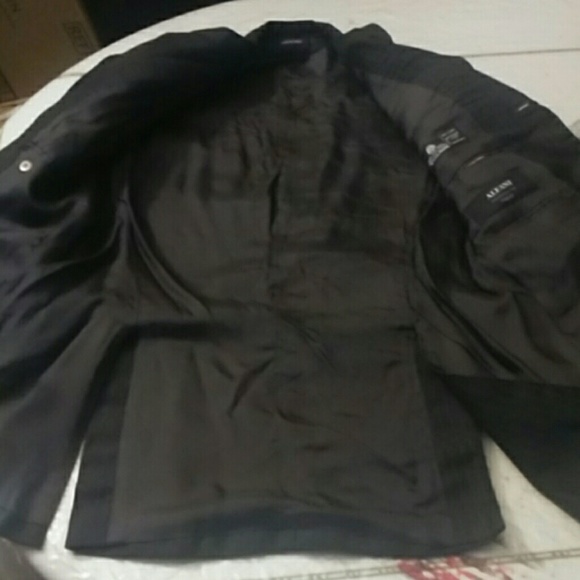 A black pinstripe wool blazer from Alfani - Picture 3 of 4